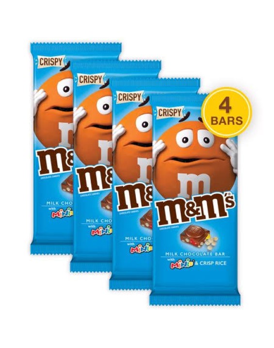 M&M'S Kit Barra de Chocolate ao Leite Crocante Crispy & Minis (Contém 4)