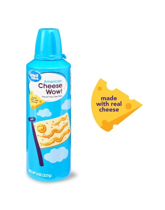 Great Value Queijo Spray Cheese Wow! Sabor American Cheese