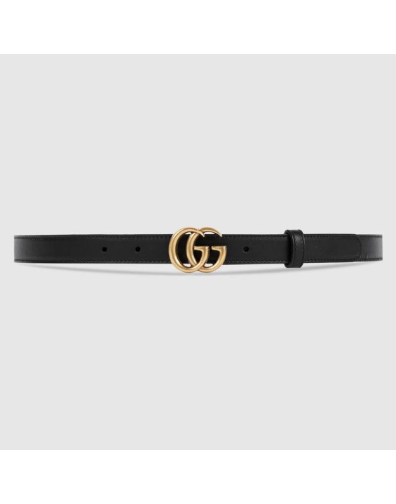 GUCCI Cinto Marmont Fivela Mini Double G Dourado