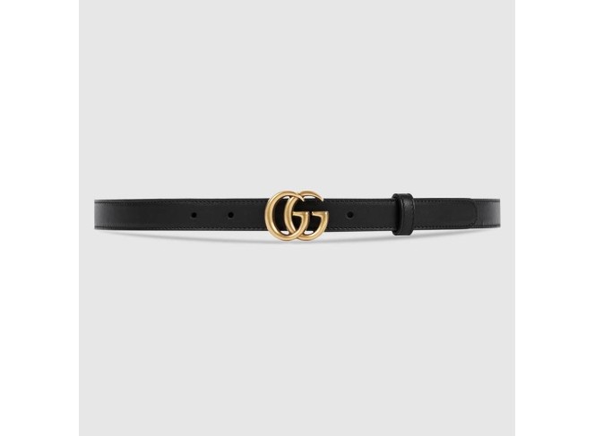 GUCCI Cinto Marmont Fivela Mini Double G Dourado