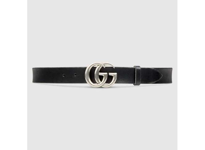 GUCCI Cinto Marmont Fivela Double G Prata