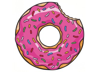 Toalha De Praia Redonda Yoga Donut