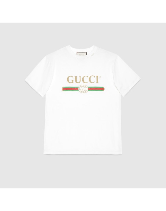 Gucci T-shirt Camiseta Logo Vintage Inspired
