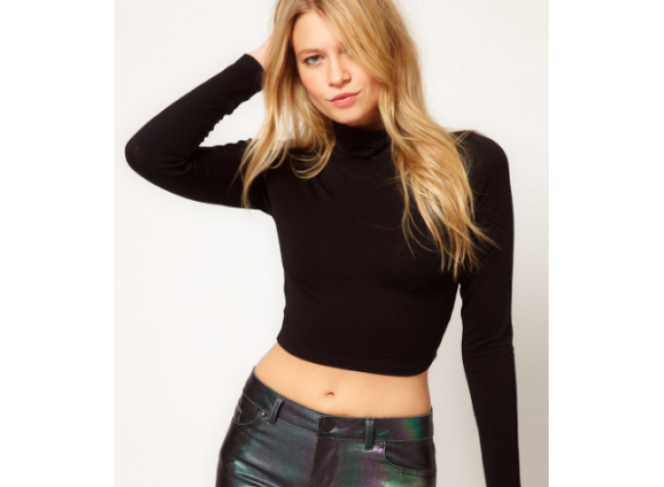 BYDI Blusa de Gola Alta Cropped (Cores)