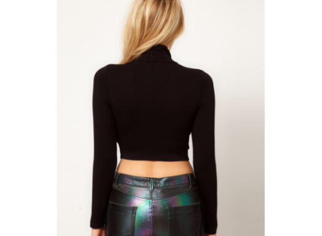BYDI Blusa de Gola Alta Cropped (Cores)