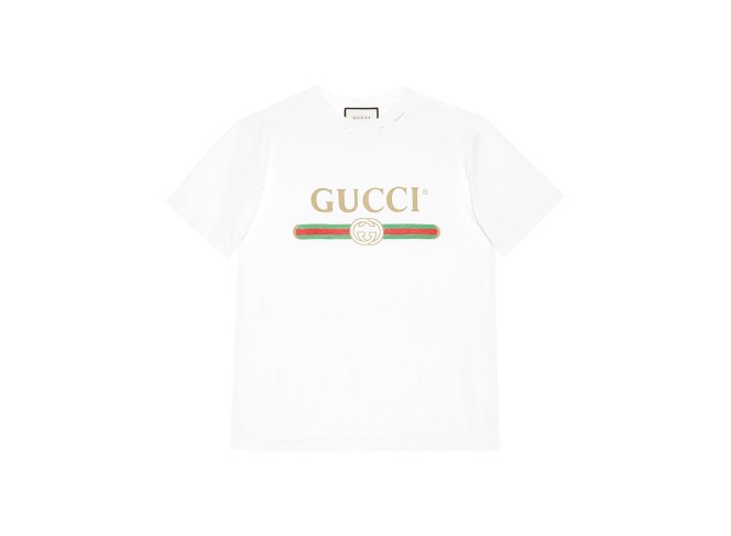 Gucci T-shirt Camiseta Logo Vintage Inspired