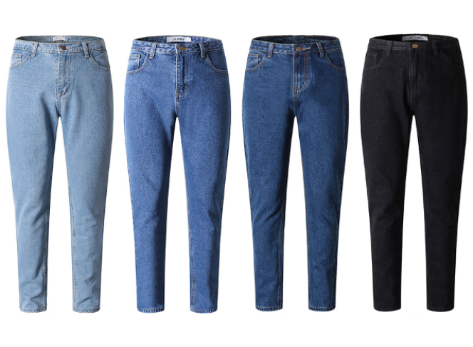 BYDI Calça Mom Jeans Cintura Alta Vintage (Cores)