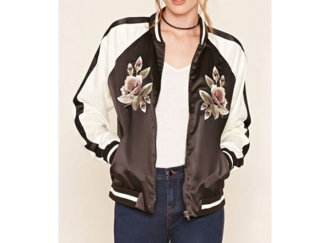 BYDI Jaqueta Bomber Flowers (Cores)