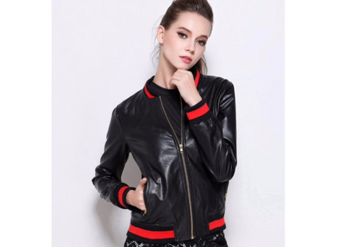 BYDI Jaqueta Bomber de Couro (Cores)