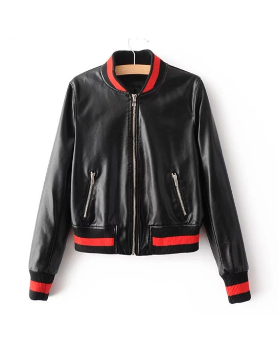 BYDI Jaqueta Bomber de Couro (Cores)