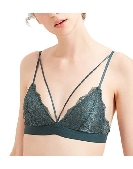 Sutiã Triangulo de Renda Strappy Azul