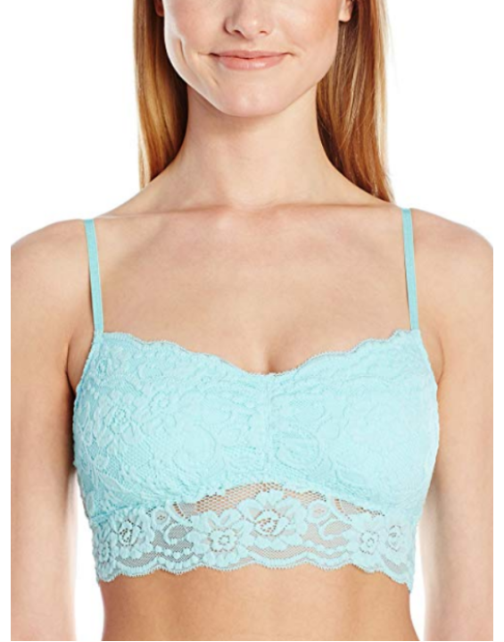 Sutiã Bralette de Renda com Bojo Azul