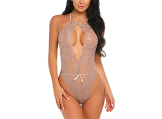 Teddy Lingerie Body de Renda Nude
