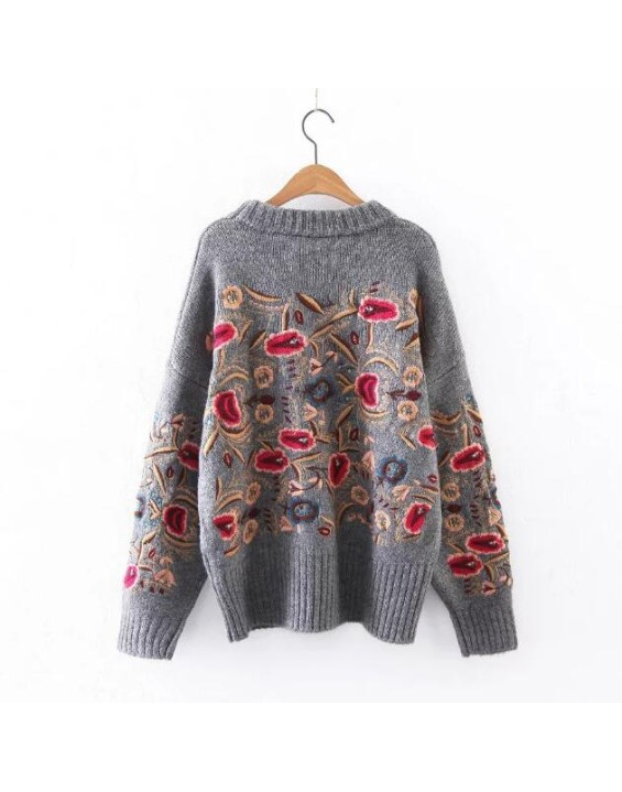 BYDI Sweater Suéter Bordado Floral