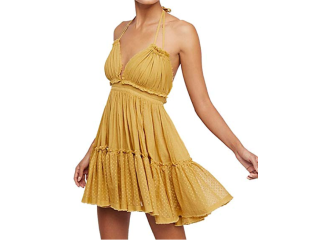 Vestido Boho Bohemian Clássico Amarelo