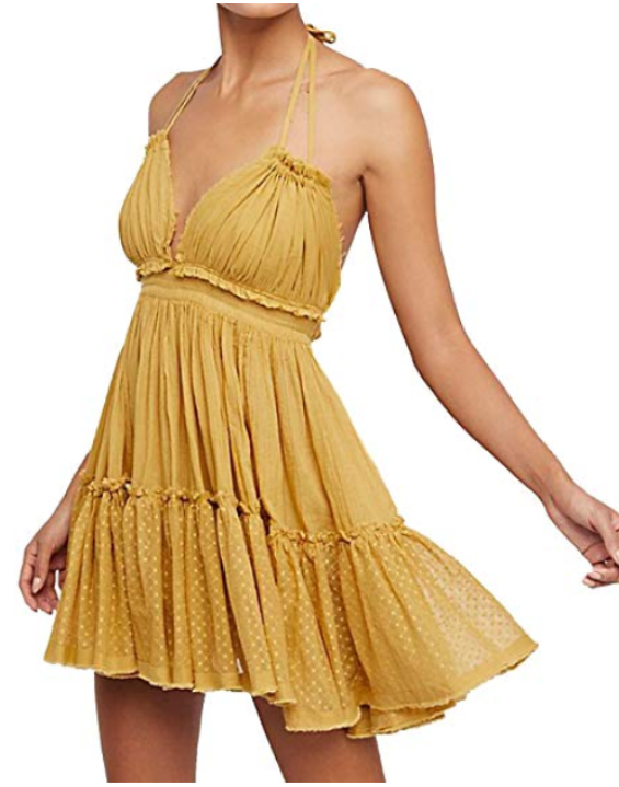 Vestido Boho Bohemian Clássico Amarelo