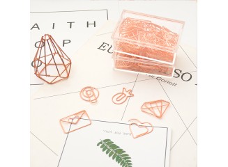 Kit Clips de Papel Rose Gold 