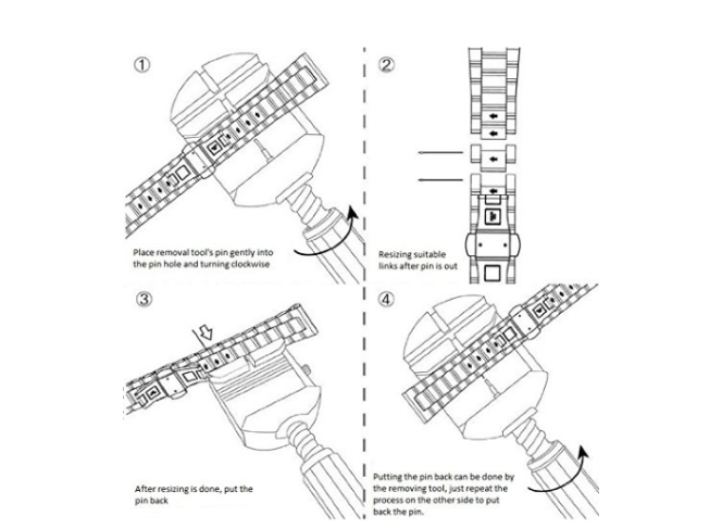 Pulseira de Aço Inox para Apple Watch Clássica Black