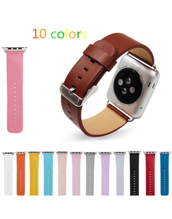 Pulseira de Couro para Apple Watch (Cores)