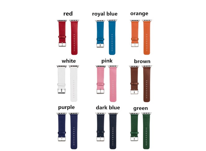 Pulseira de Couro para Apple Watch (Cores)