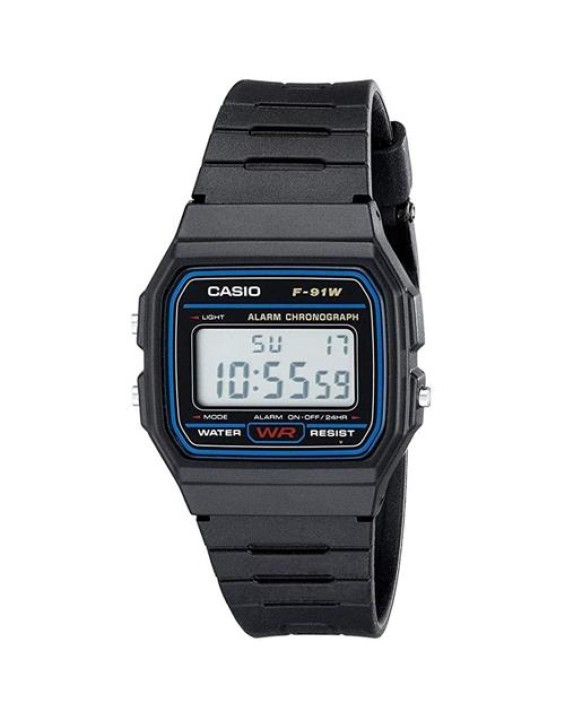 Casio Relógio Digital Vintage F91W Modelo Clássico Preto