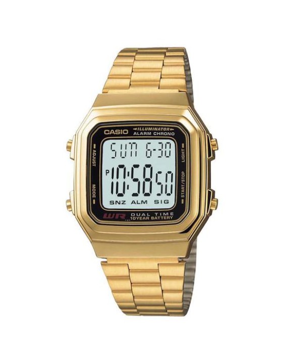 Casio Relógio Digital Vintage A178WGA1A Dourado