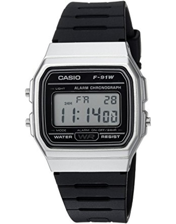 Casio Relógio Digital F91WM-7ACF Preto e Prata
