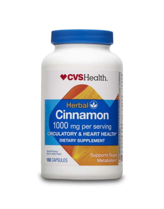 CVS Health Suplemento Dietético Cinnamon 1000mg 180 Cápsulas