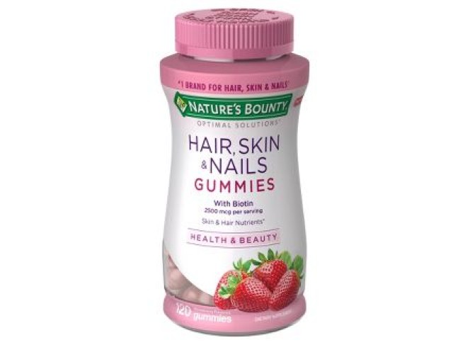 Nature's Bounty Suplemento em Balas Gummies Hair, Skin & Nails Sabor Morango (Tamanhos)