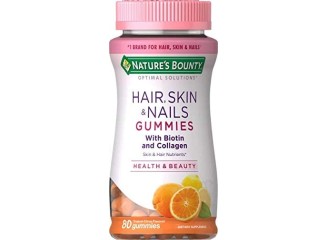 Nature's Bounty Suplemento em Balas Gummies Hair, Skin & Nails Sabor Laranja (Tamanhos)