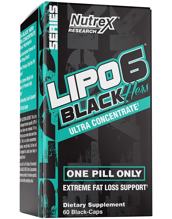 Nutrex Research Suplemento Termogênico Ultraconcentrado Lipo-6 Black Hers Para Mulheres (60 Cápsulas)