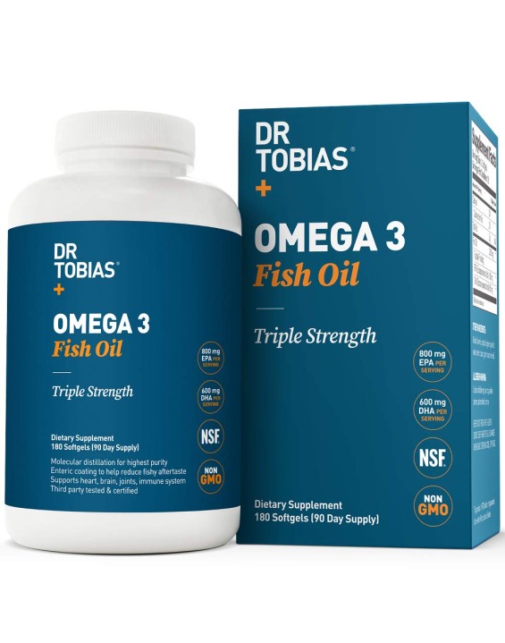Dr. Tobias Suplemento de Omega 3 Óleo De Peixe Fish Oil 2000mg (180 Cápsulas)
