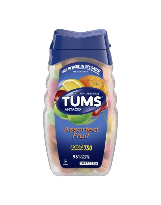TUMS Anti-ácido Alívio para Azia Extra Strength 750 Sabor Frutas Sortidas