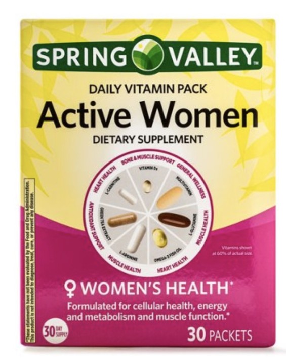 Spring Valley Suplemento Vitamínico Diário para Mulher Active Women Daily (Contém 30)