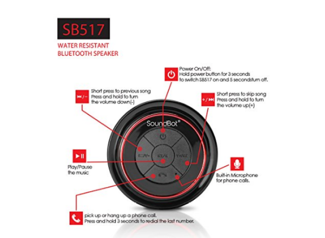 SoundBot Caixa de Som a Prova D'água (10 cores)