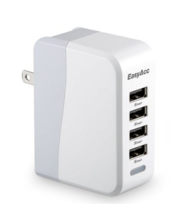 EasyAcc Adaptador Carregador de Parede com 4 saídas USB