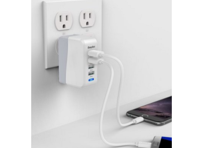 EasyAcc Adaptador Carregador de Parede com 4 saídas USB