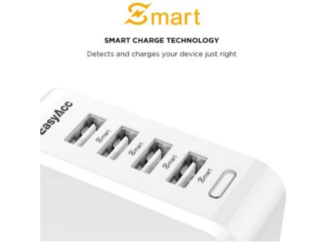 EasyAcc Adaptador Carregador de Parede com 4 saídas USB