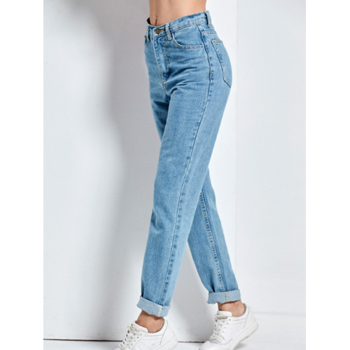 calca jeans mom cintura alta